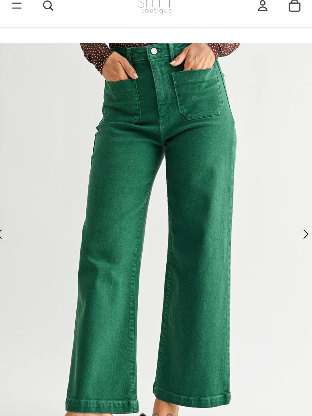 Zara Women’s High-Rise Wide Leg Jeans - Green